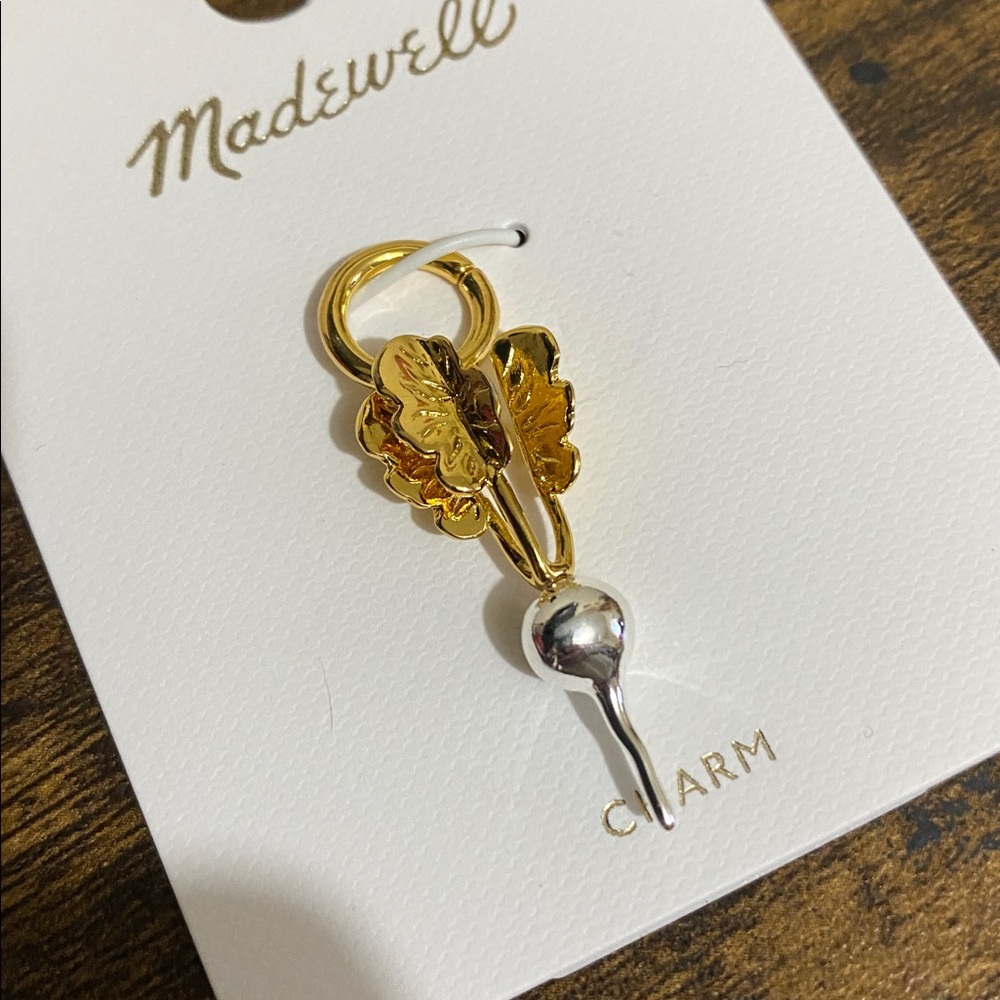 NWT MADEWELL Mixed Metal Radish Charm - Picture 5 of 7